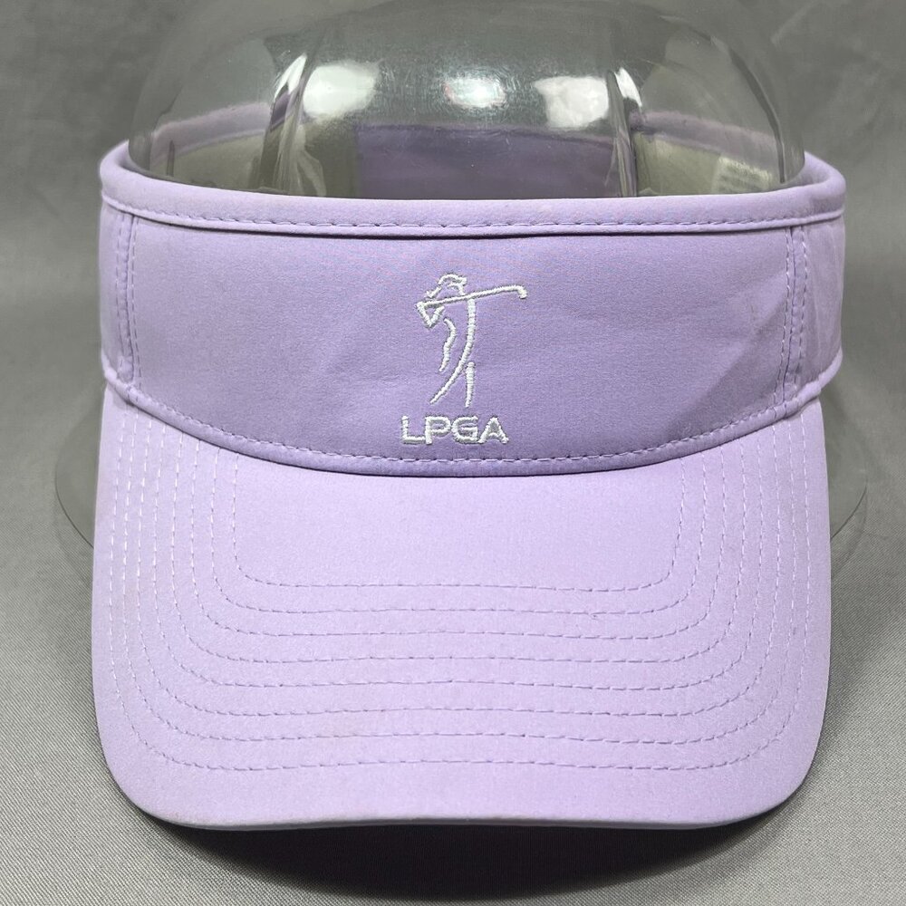 LPGA Sport Golf Visor Strapback Hat Purple Adjustable Performance Tennis Womens